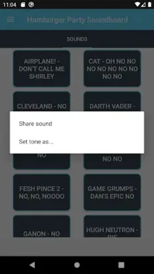 Hamburger Party Soundboard android App screenshot 1